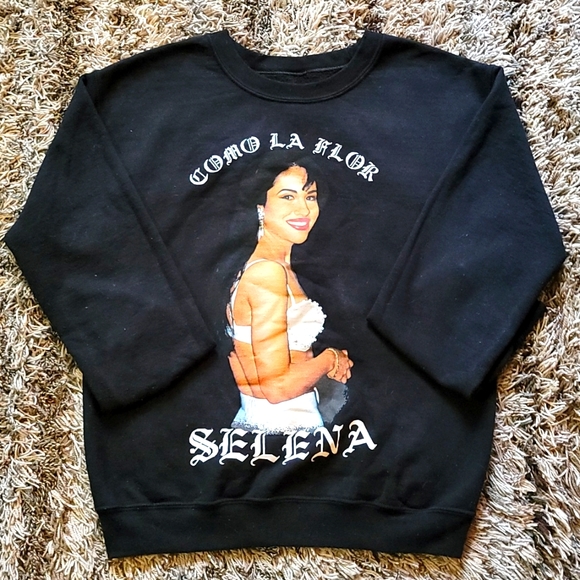 Selena Quintanilla | black crewneck sweatshirt | Women's S - Picture 2 of 5